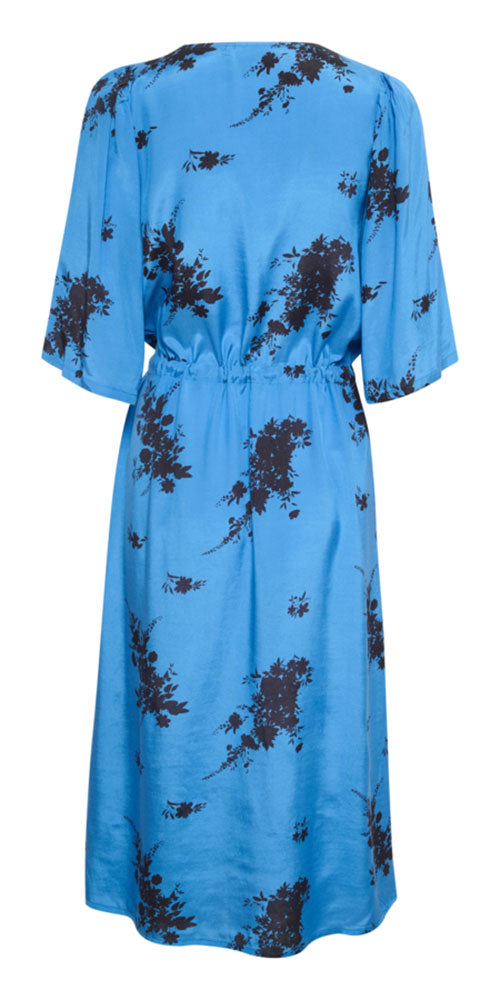 Kaffe Floral Print Dress, blue
