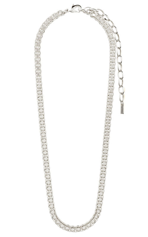 Pilgrim Peace Chain Necklace, silver