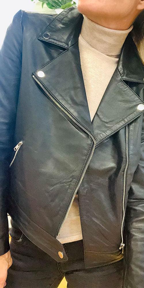 Soaked in Luxury Leather Moto Jacket