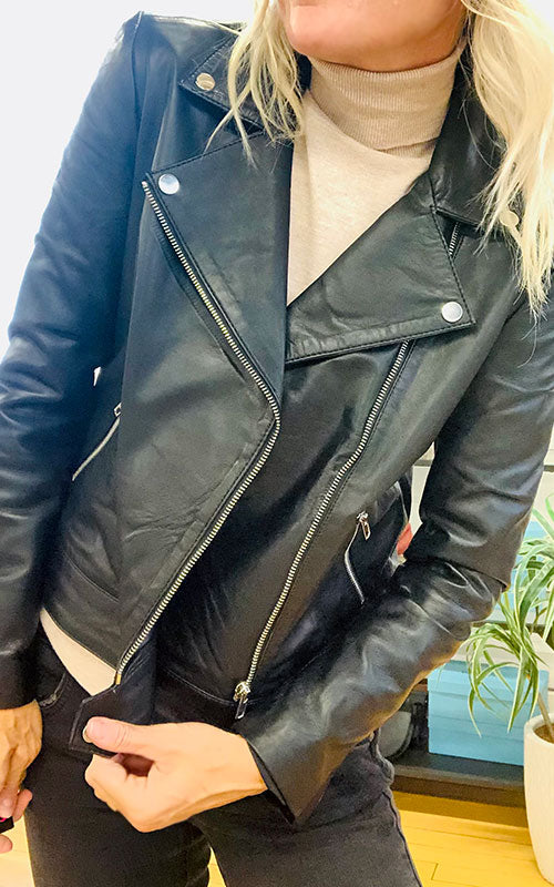 Soaked in Luxury Leather Moto Jacket