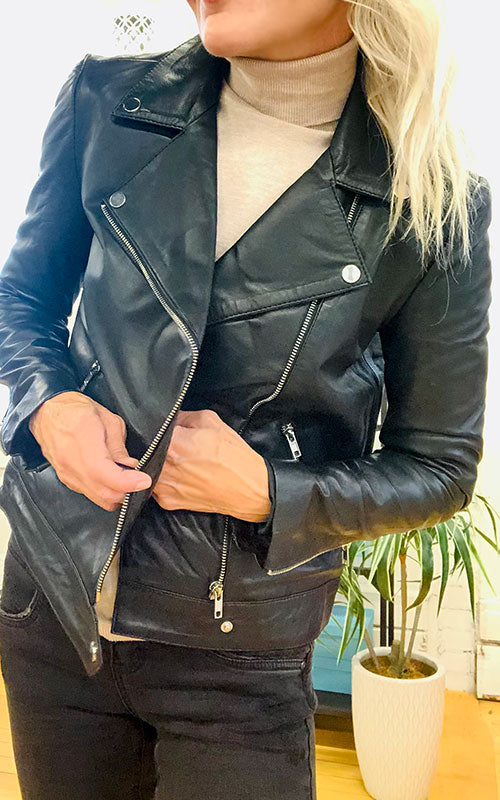 Soaked in Luxury Leather Moto Jacket