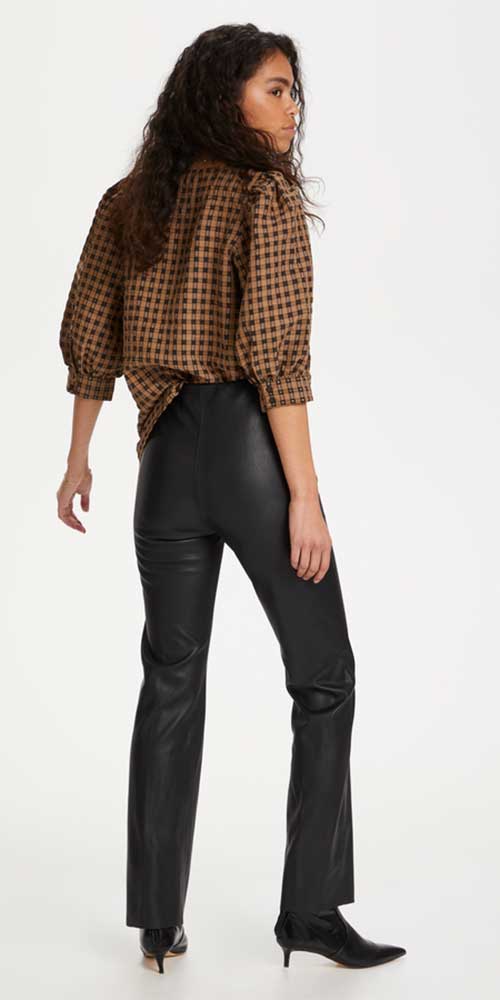 Soaked in Luxury Faux Leather Pants, black