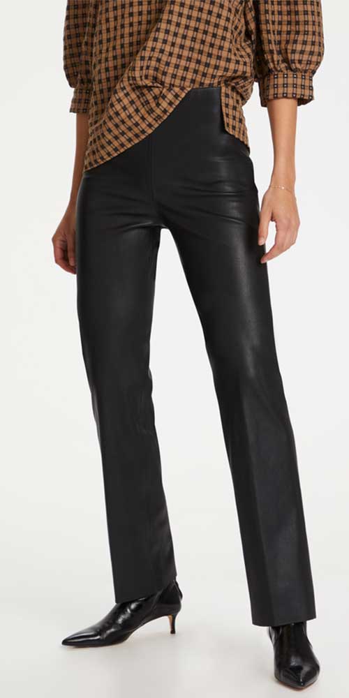 Soaked in Luxury Faux Leather Pants, black