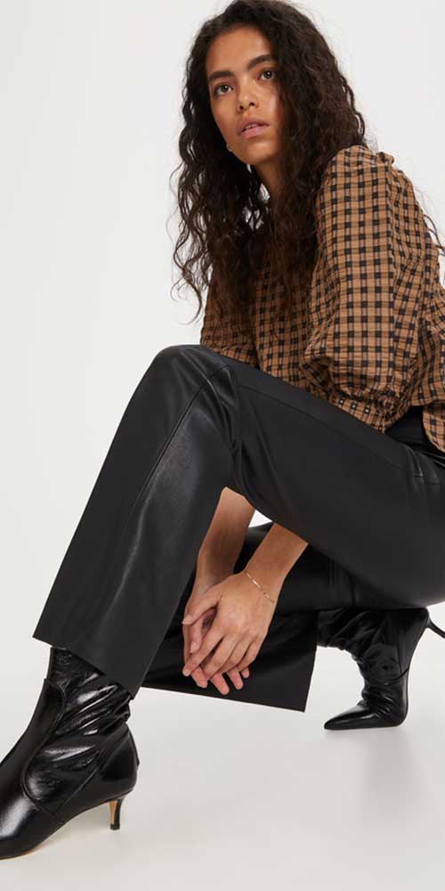 Soaked in Luxury Faux Leather Pants, black