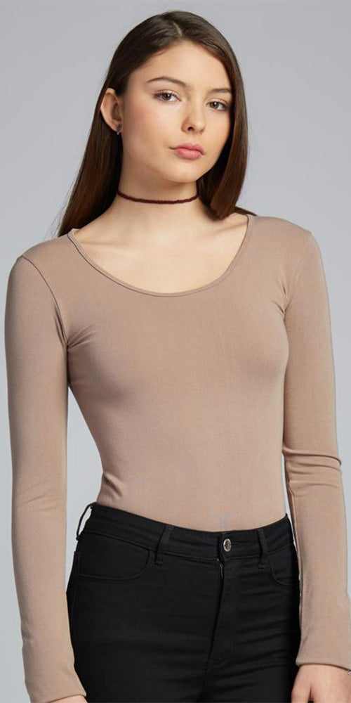 Bamboo Fitted Long-sleeve Top