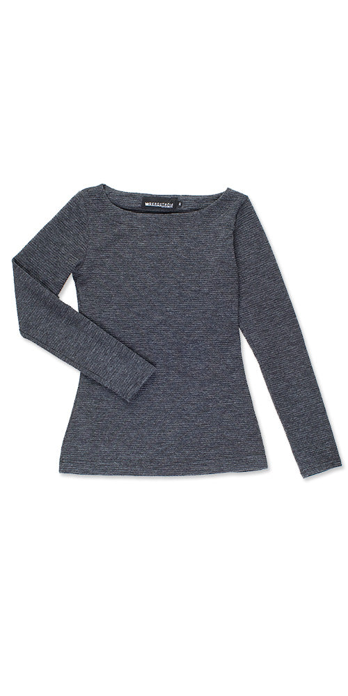 Urbanite Boatneck Sweater, charcoal