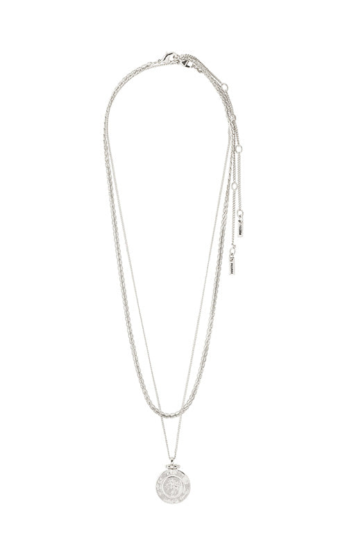 Pilgrim Nomad 2-in-1 Necklace, silver