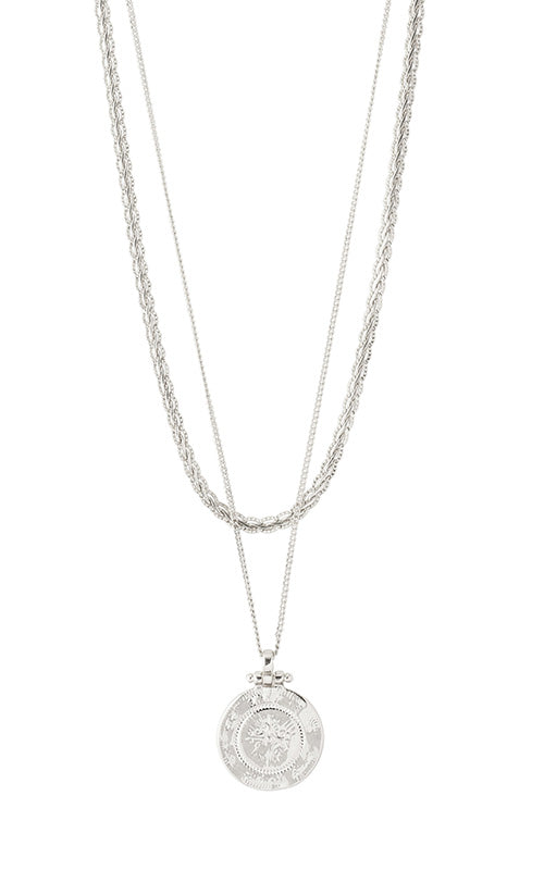 Pilgrim Nomad 2-in-1 Necklace, silver