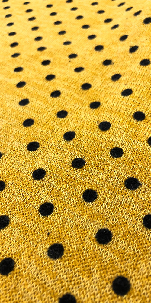 Rocket Crop Turtleneck, mustard dot